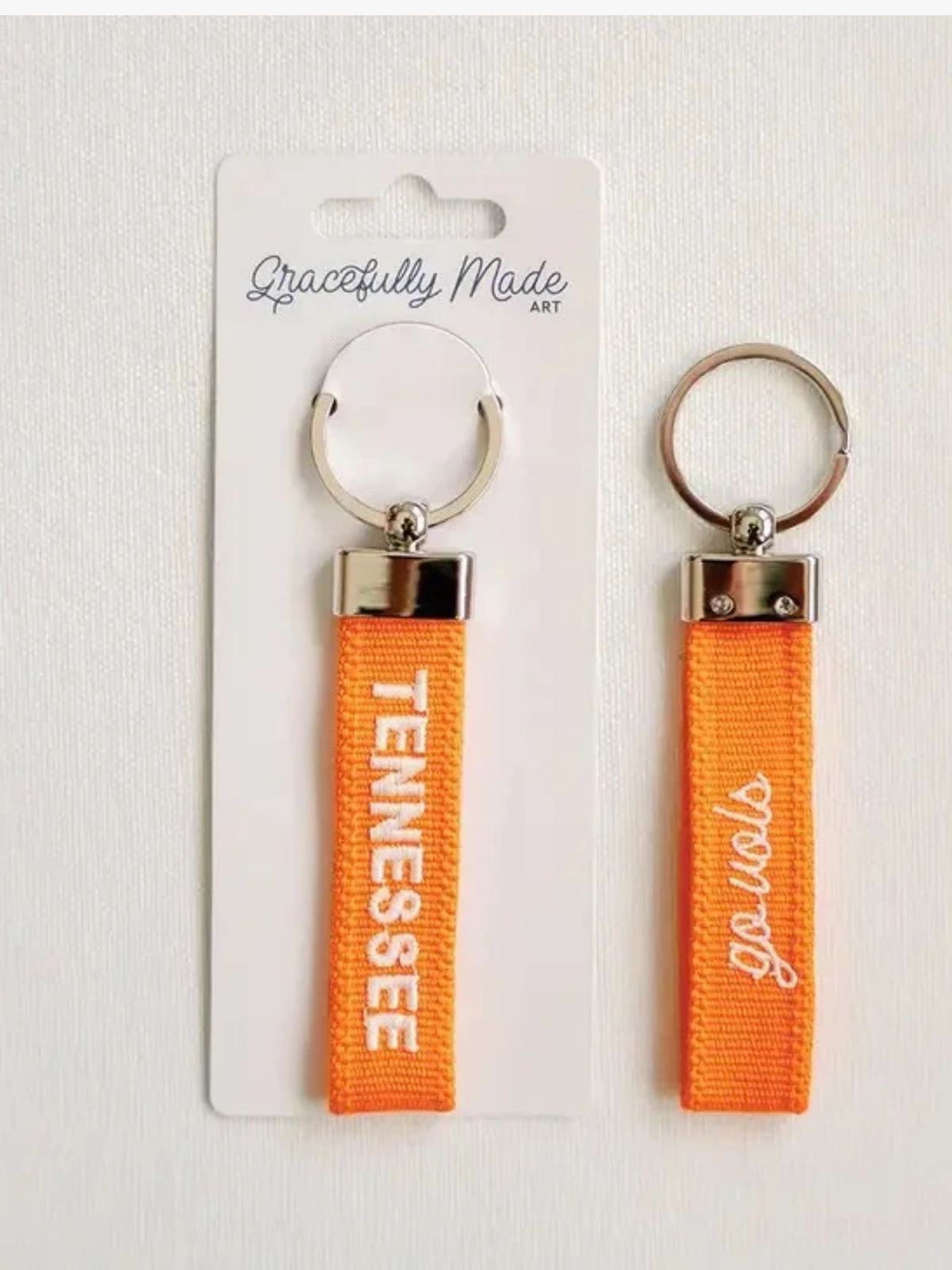 Go Vols Embroidered Keychain