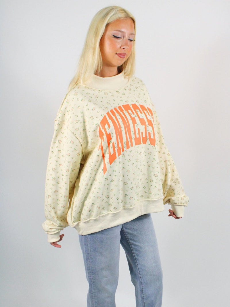 Tennessee Floral Rev Sweatshirt Cream