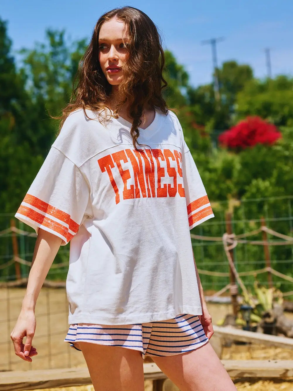Orange & White Tennessee Vols Football Jersey Tee Game Day Outfit