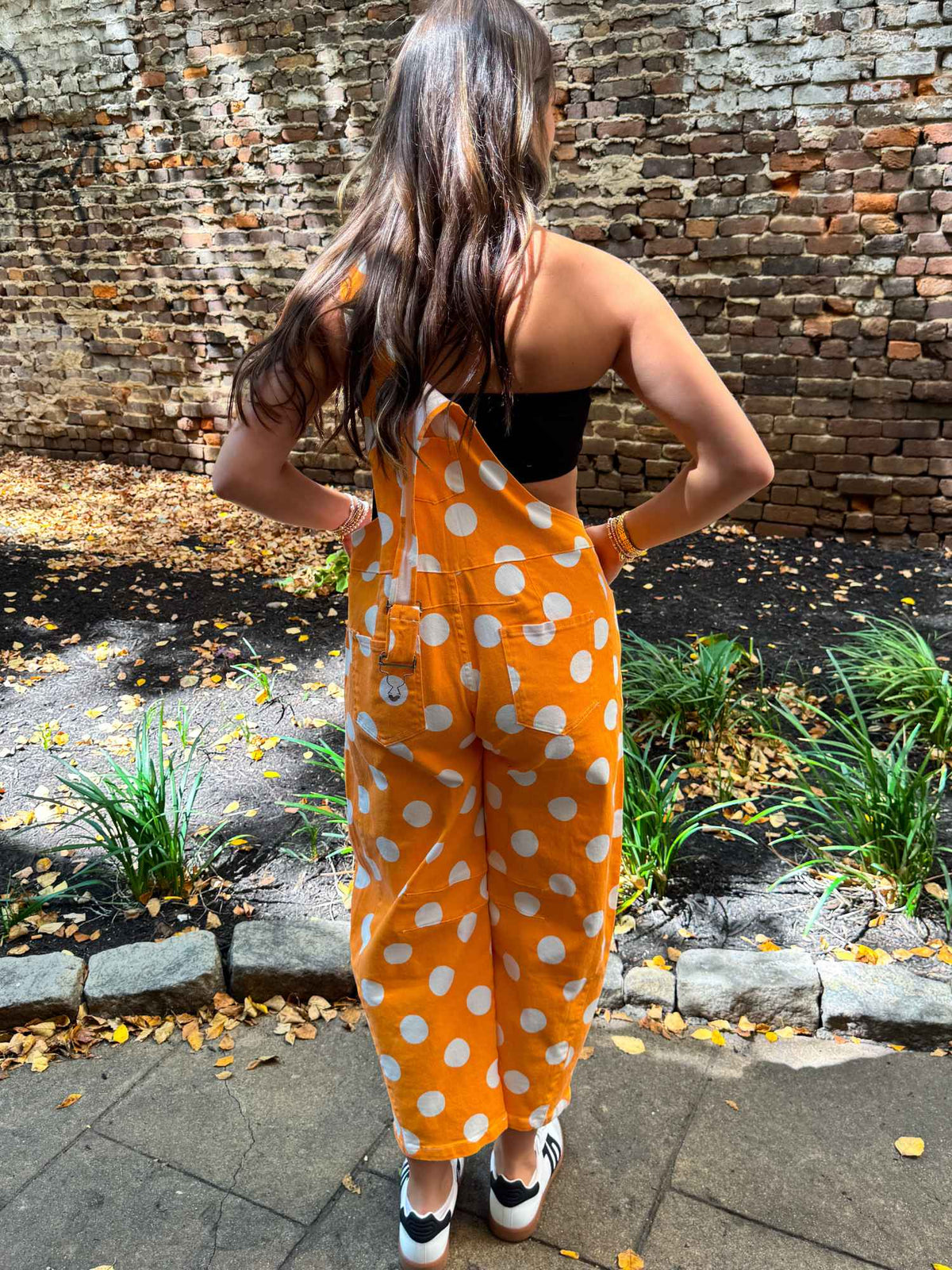 Tennessee Gameday Polka Dot Barrel Leg Overalls