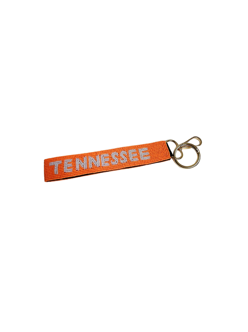 tennessee gameday beaded wristlet keychain