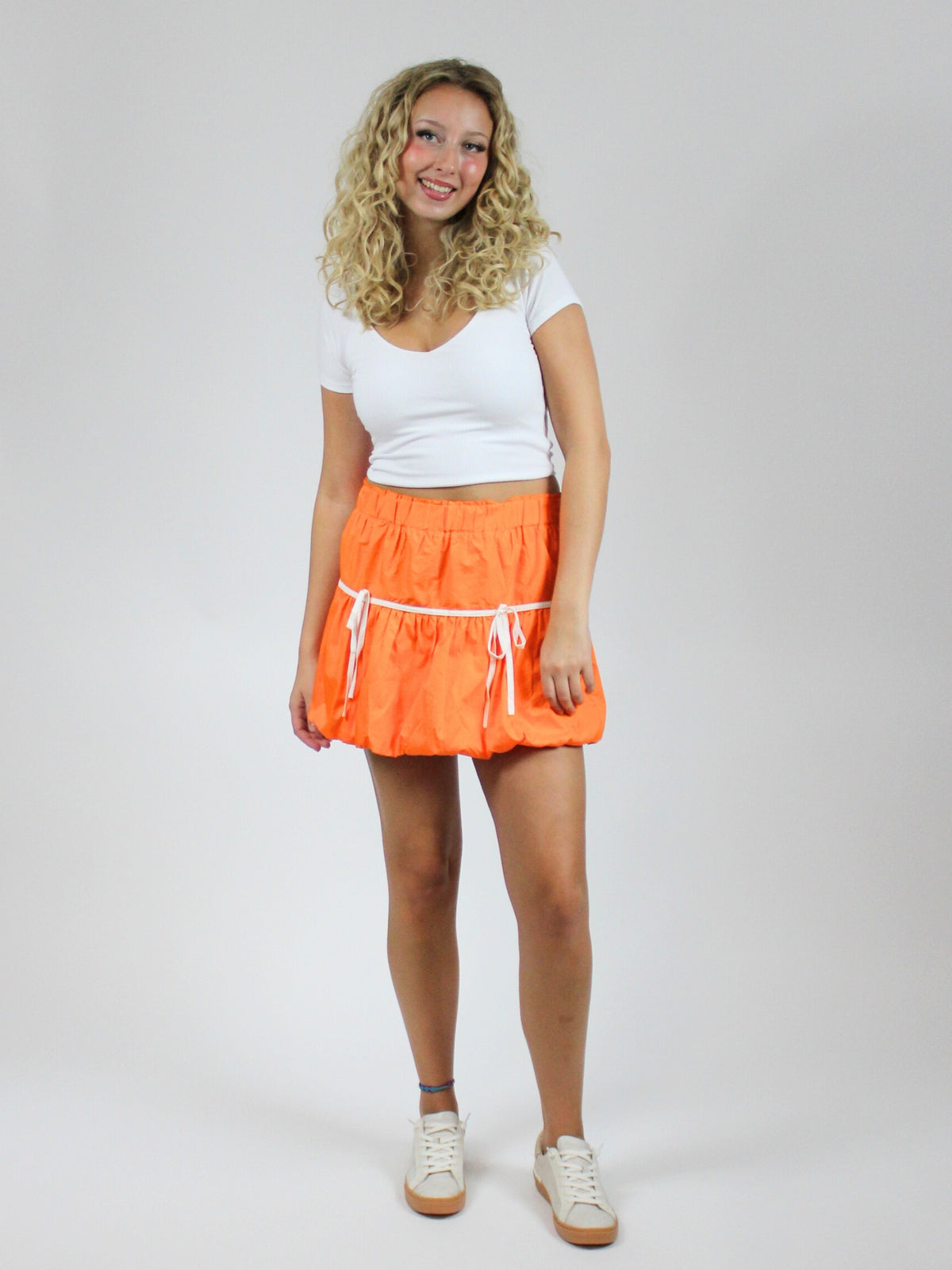 tennessee gameday bows mini skirt in orange-front