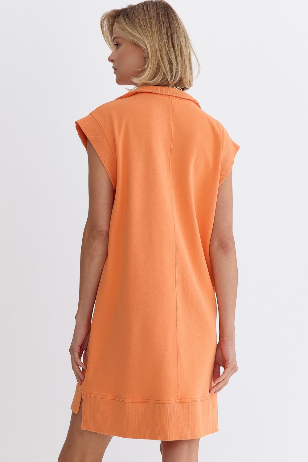 tennessee gameday zip up dress orange -  back view