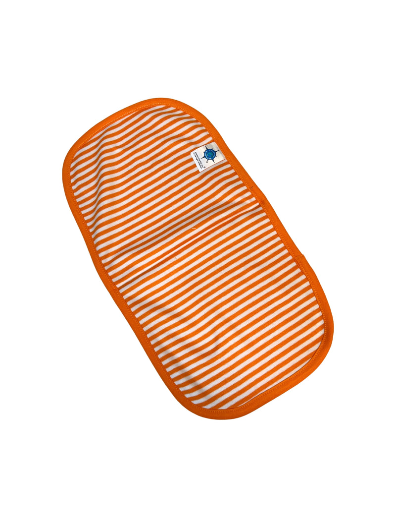 tennessee vols orange white stripe burp pad back unfolded view