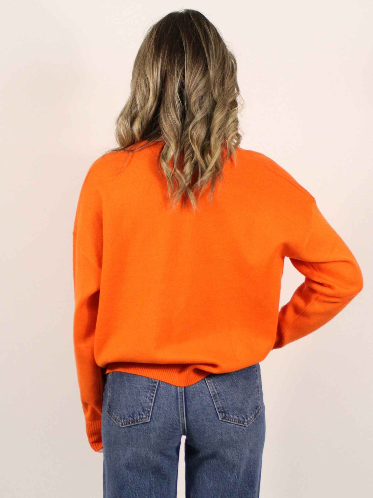 Tennessee Logo Mock Neck Sweater Orange
