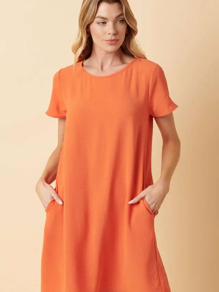 Orange Vibes Shift Dress