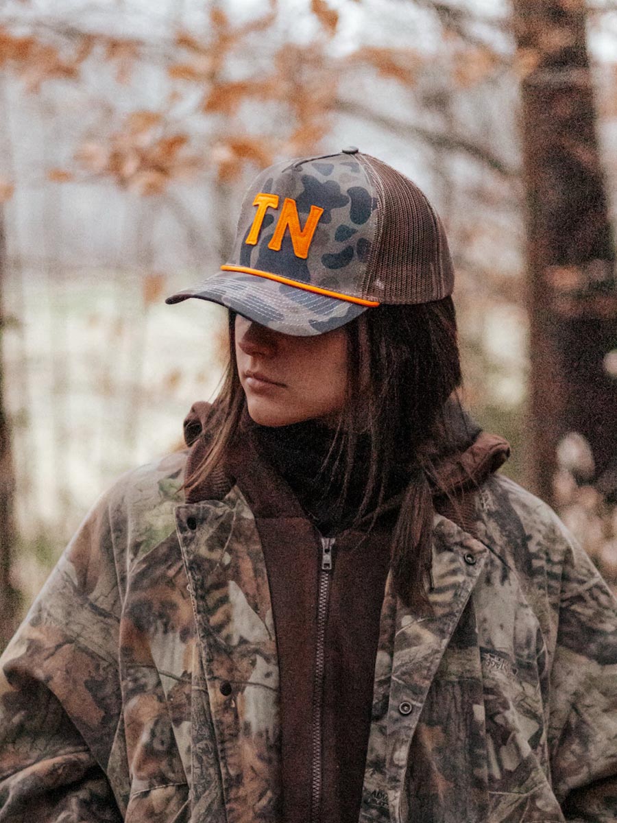 Tennessee Outfitters Tennessee TN Hat Night Fade Camo Orange