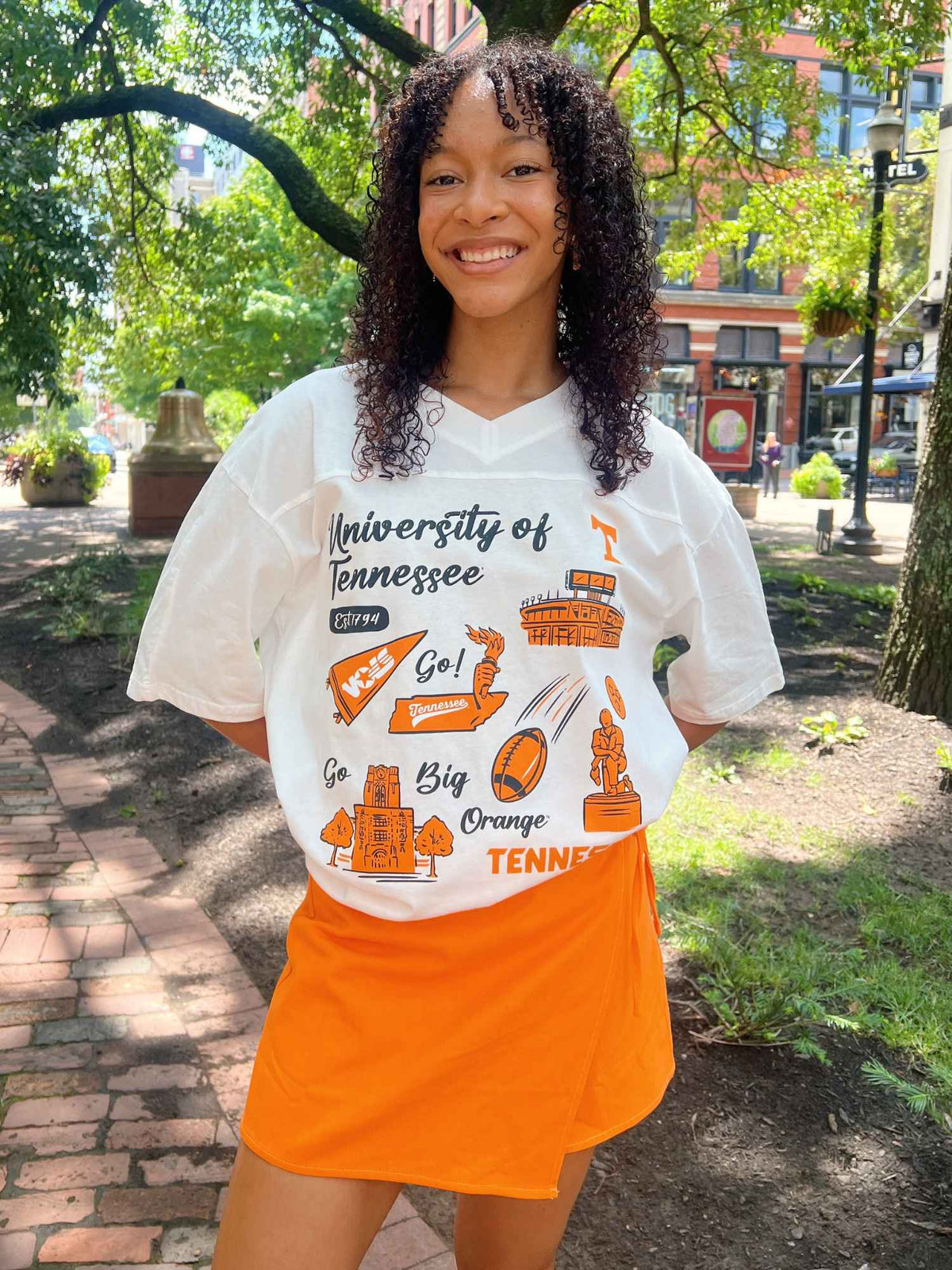 Tennessee Oversized Football Tee White