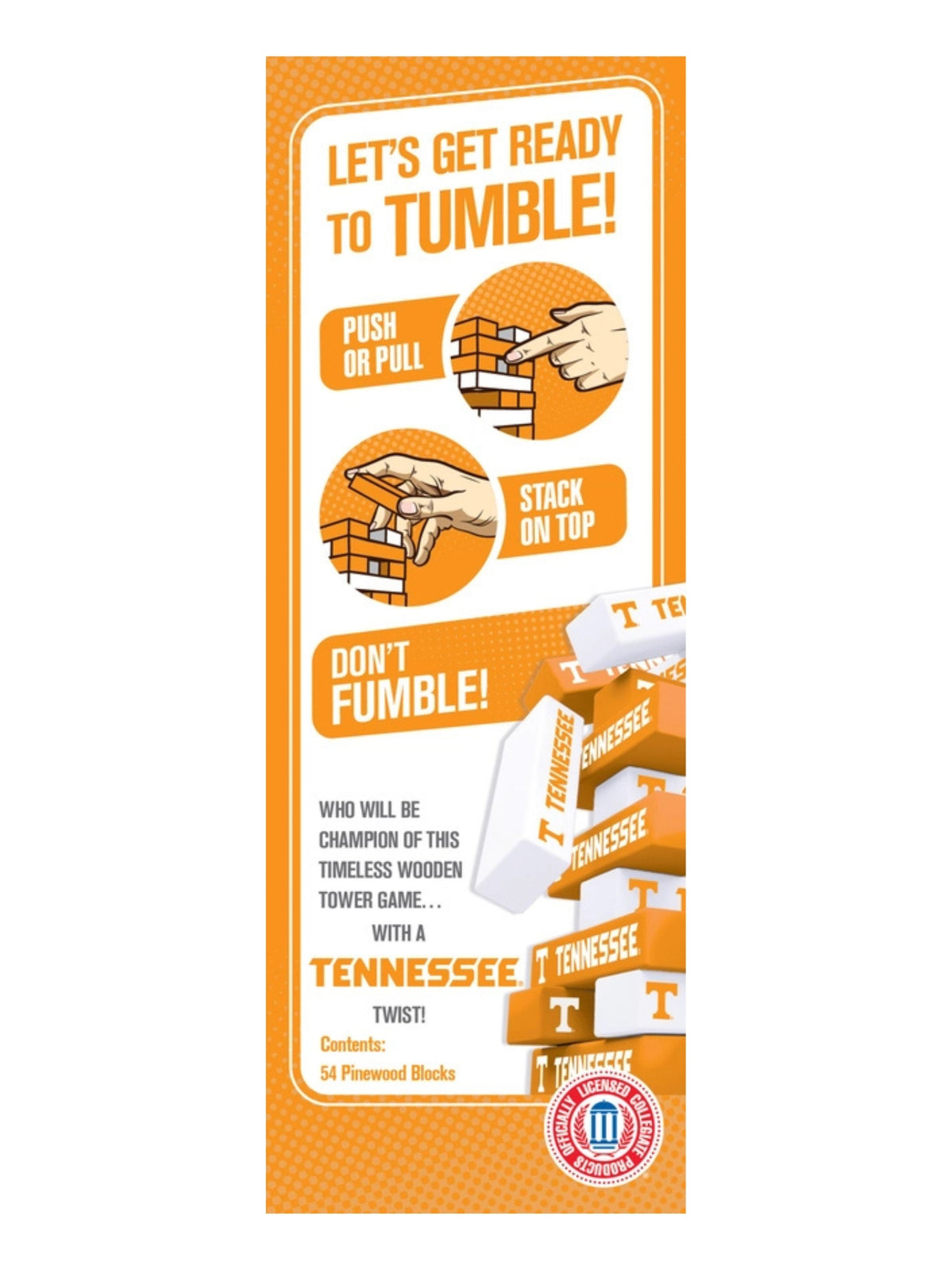 Tennessee Volunteers Tumble Tower Game