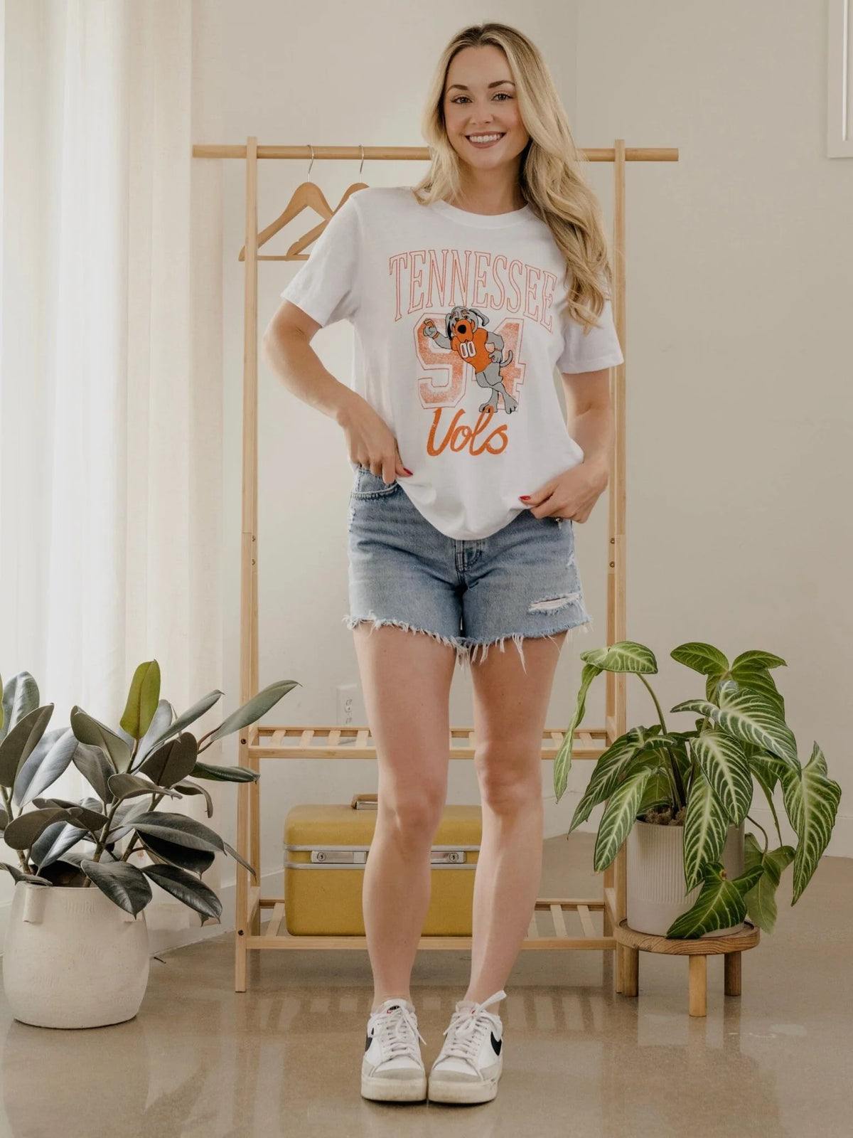 LivyLu Tennessee Vols Club Mascot Ellie Perfect Tee White