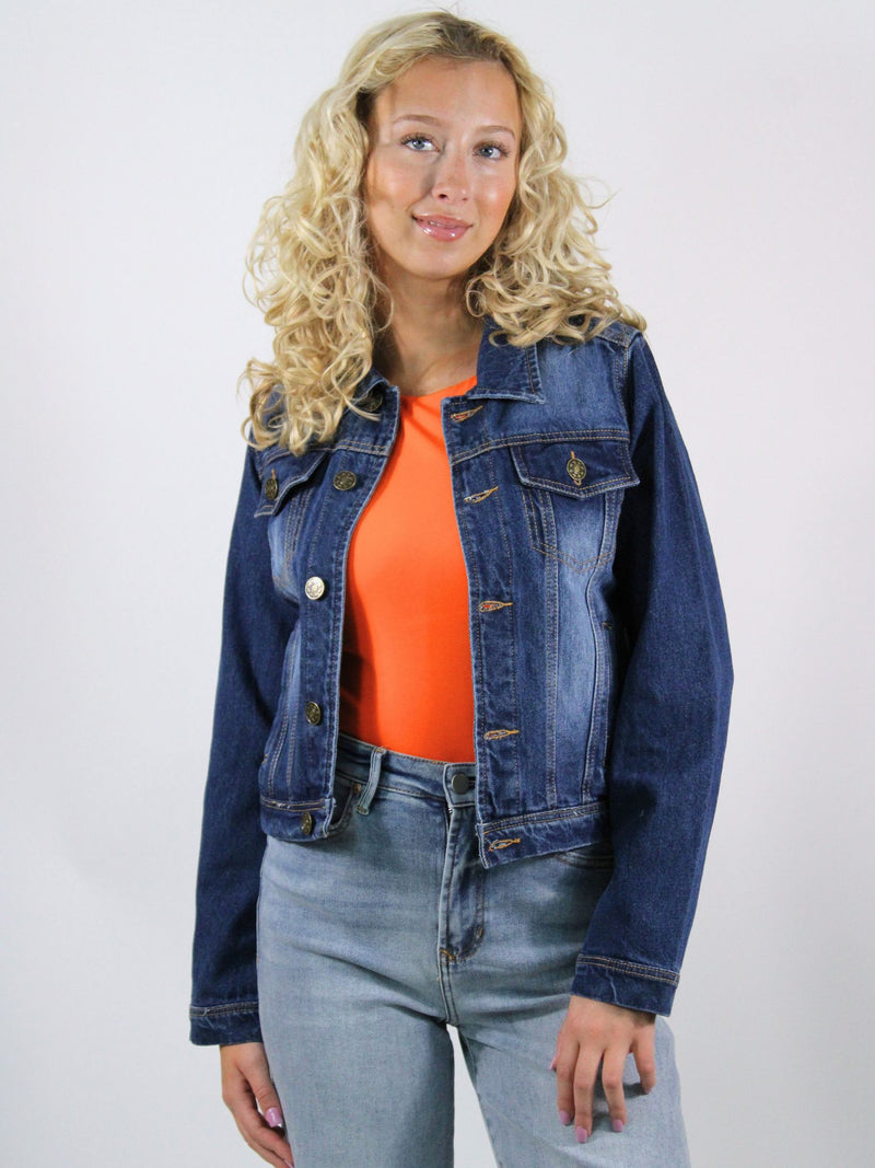 tennessee vols heart denim jacket denim orange white