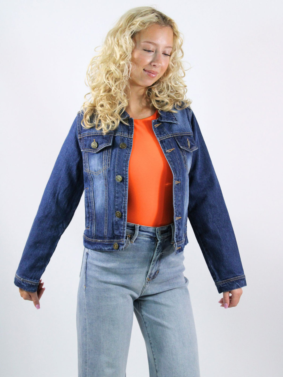 tennessee vols heart denim jacket denim orange white