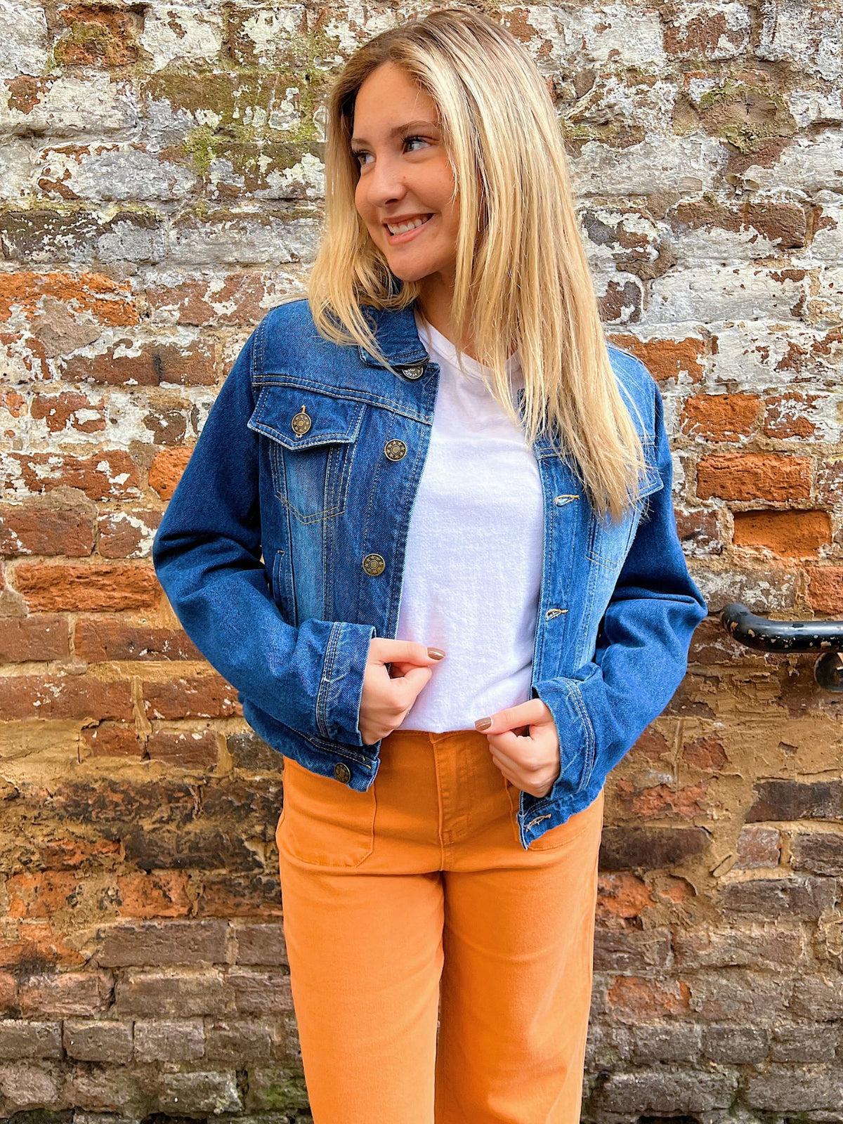 tennessee vols heart denim jacket denim orange white