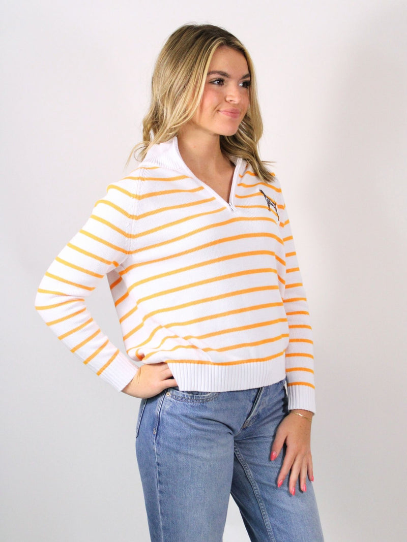 tennessee vols smokey mascot hound quarter zip sweater 