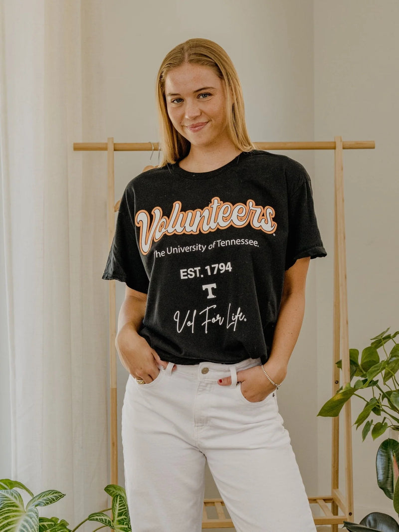 LivyLu Tennessee Volunteers Vols Letterman Thrifted Tee