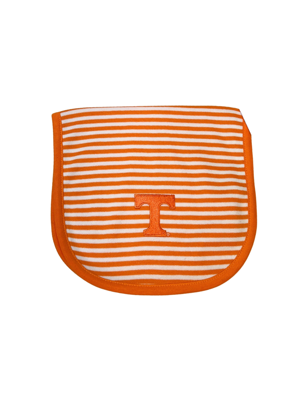 tennessee vols orange white stripe burp pad front view