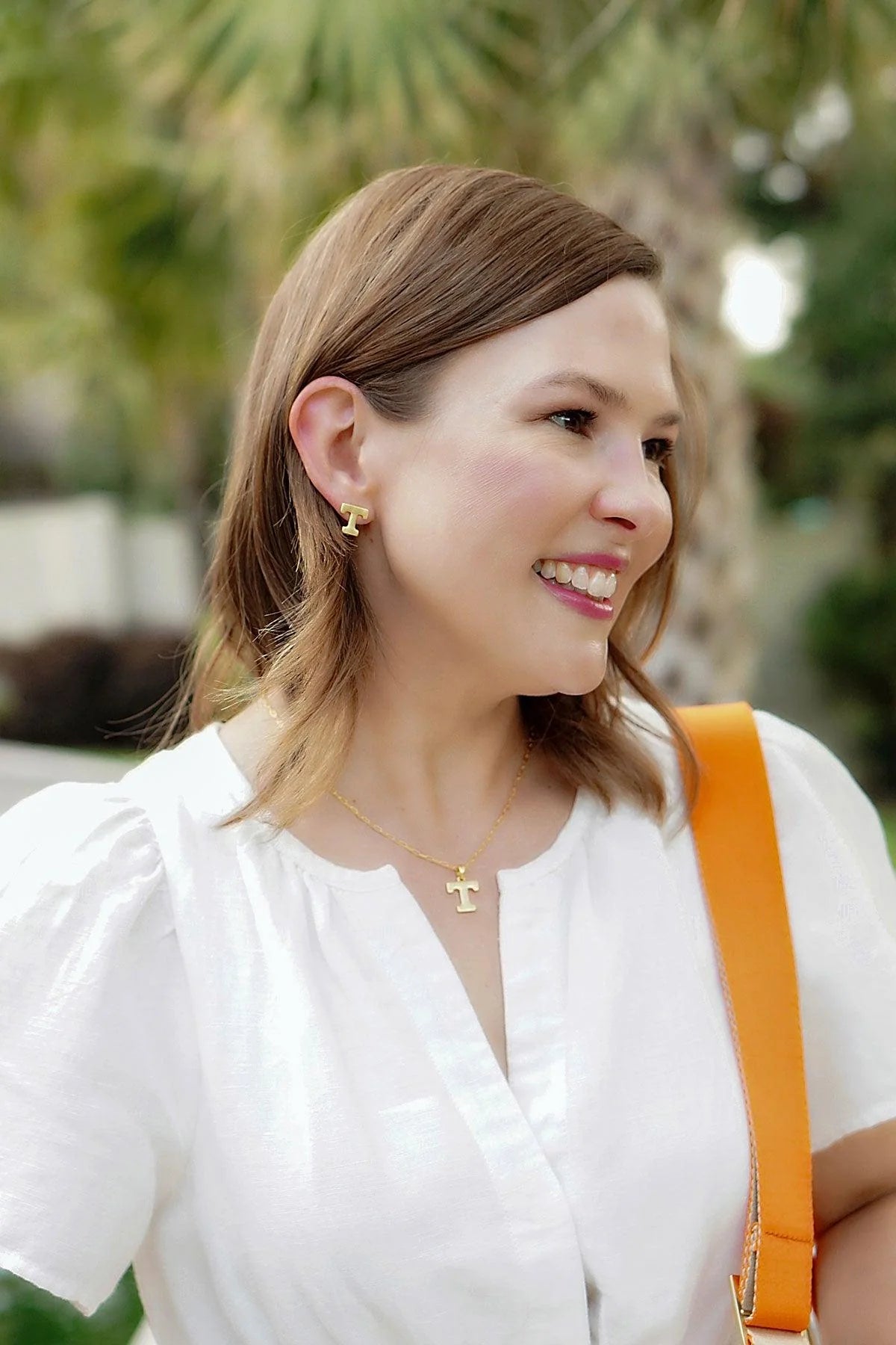 tennessee volunteers 24k gold-plated pendant necklace for tennessee vols football game day