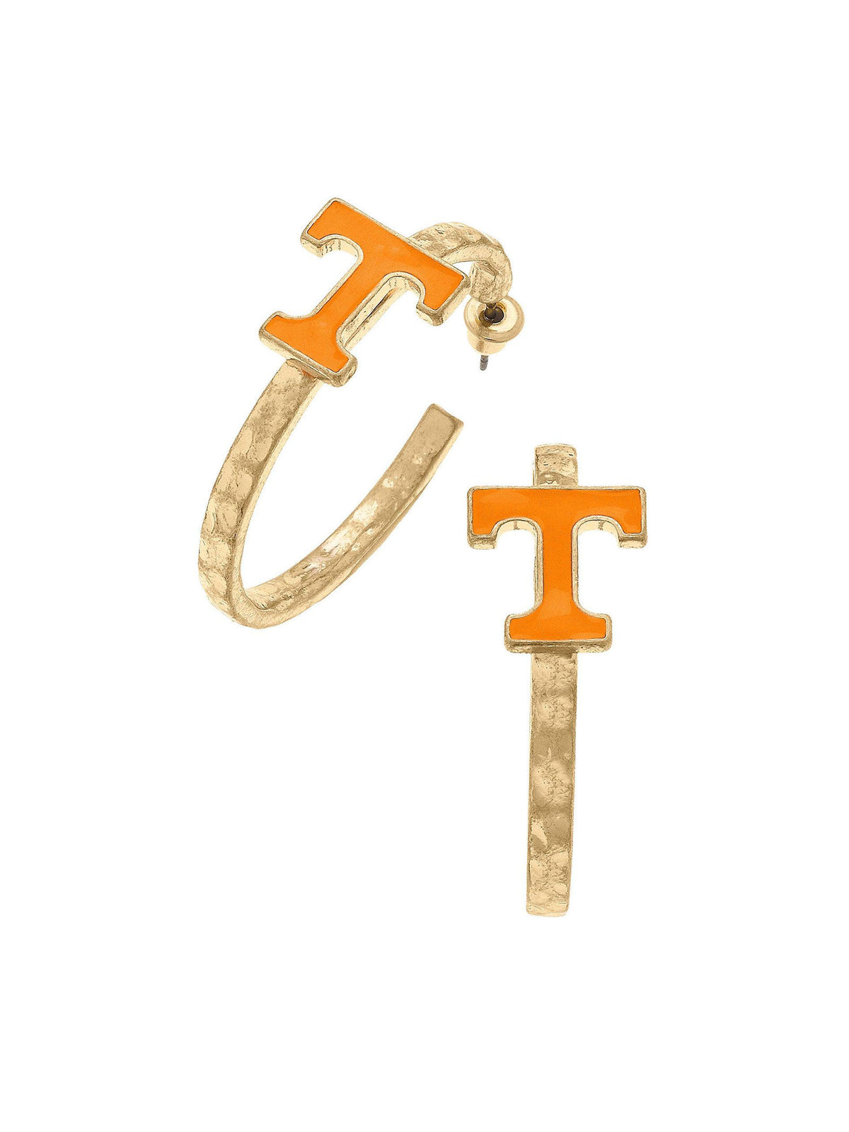 tennessee volunteers enamel logo hoop earrings for vols game day