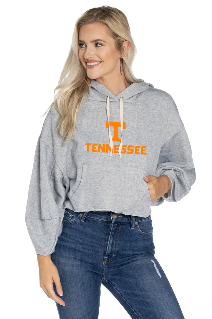 tennessee volunteers hoodie in heather grey-front