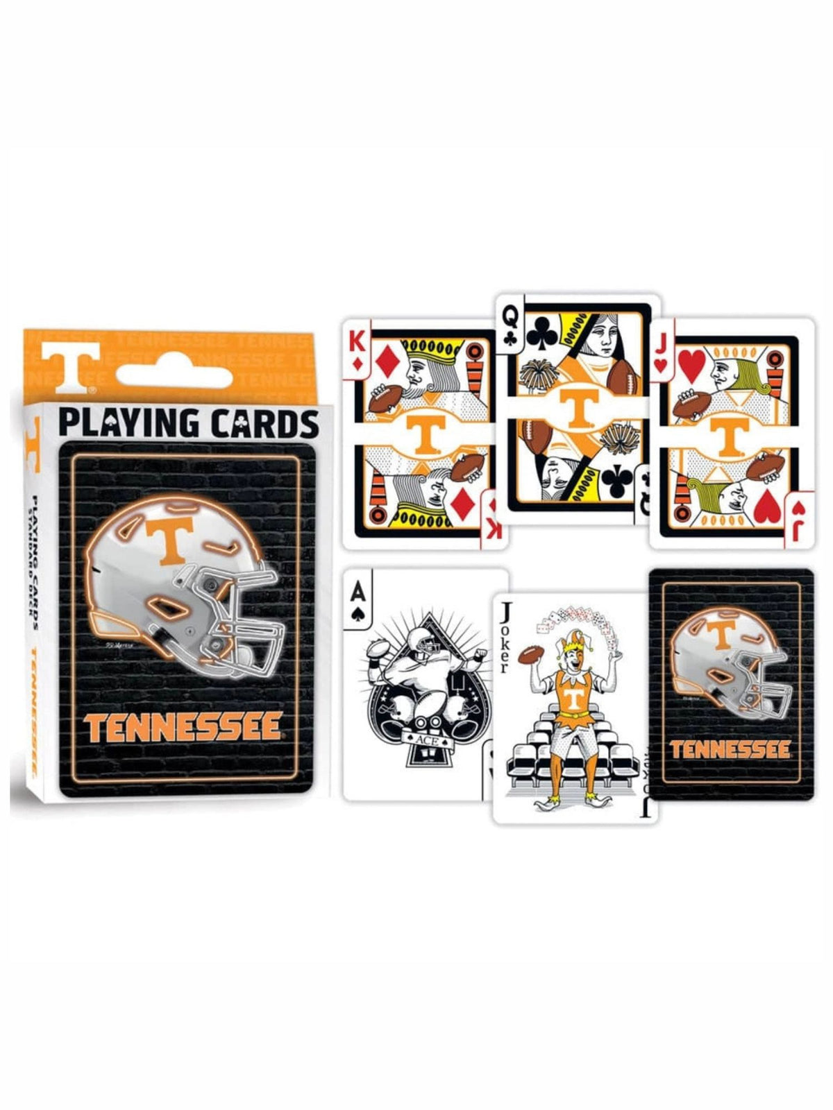 Tennessee Volunteers Neon-Styled Playing Cards