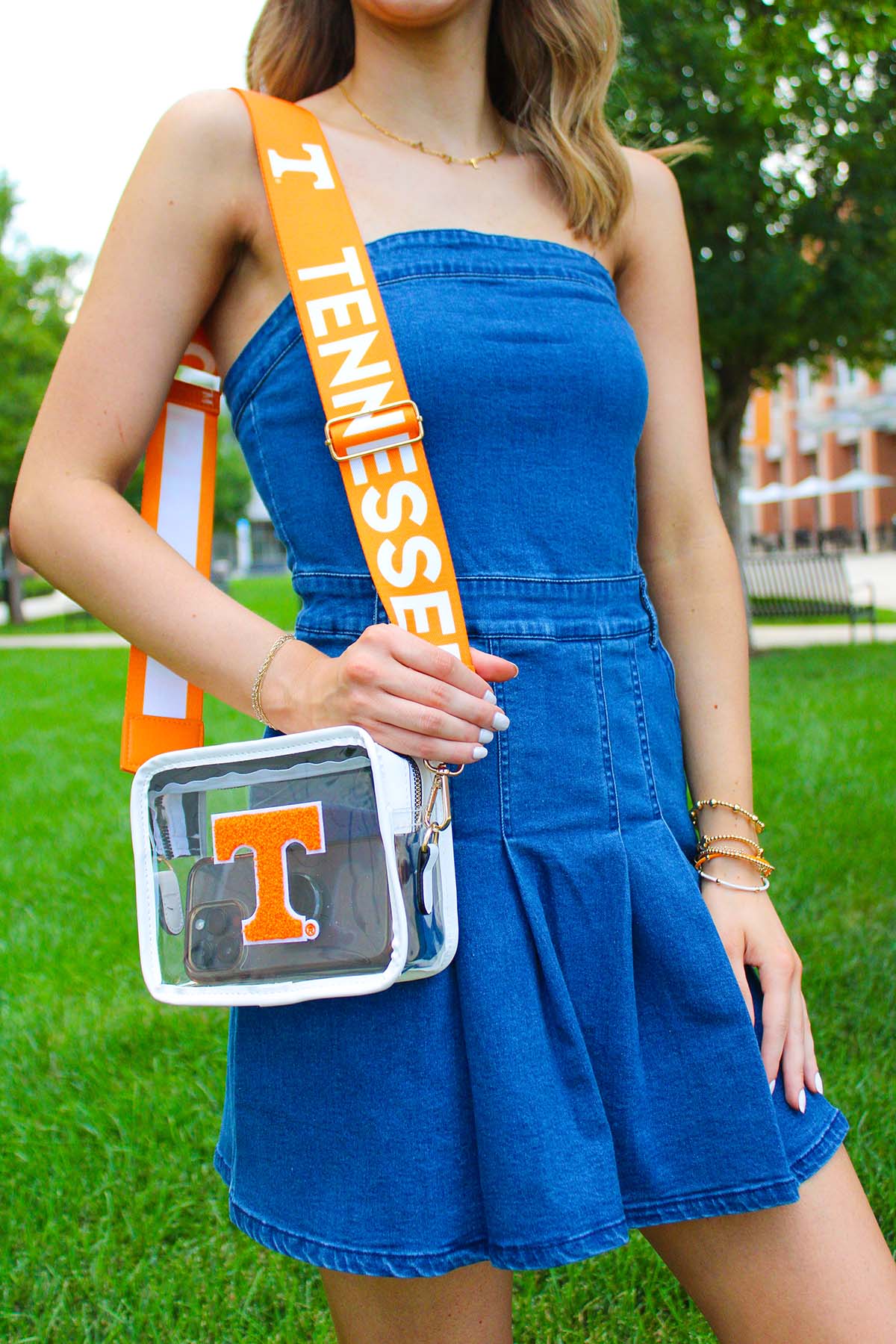 Tennessee Volunteers Orange & White Bag Strap for Clear Bag Purse TN Vols Gameday