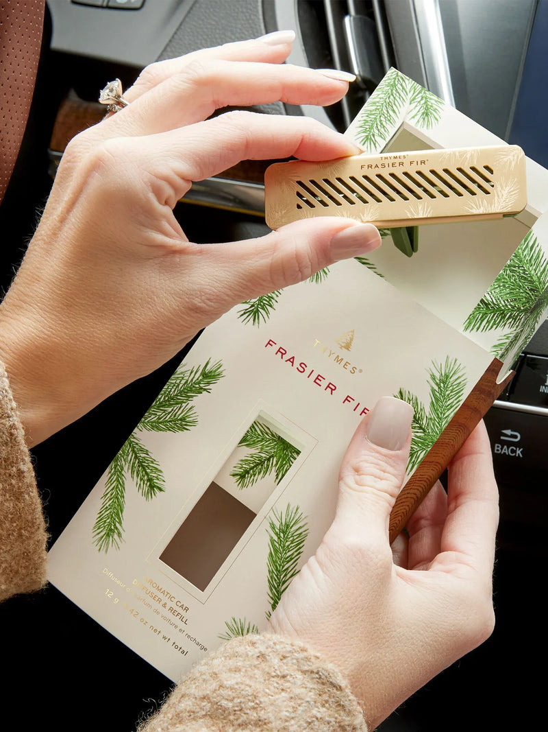 Thymes Frasier Fir Car Diffuser Air Freshener Kit with Reeds