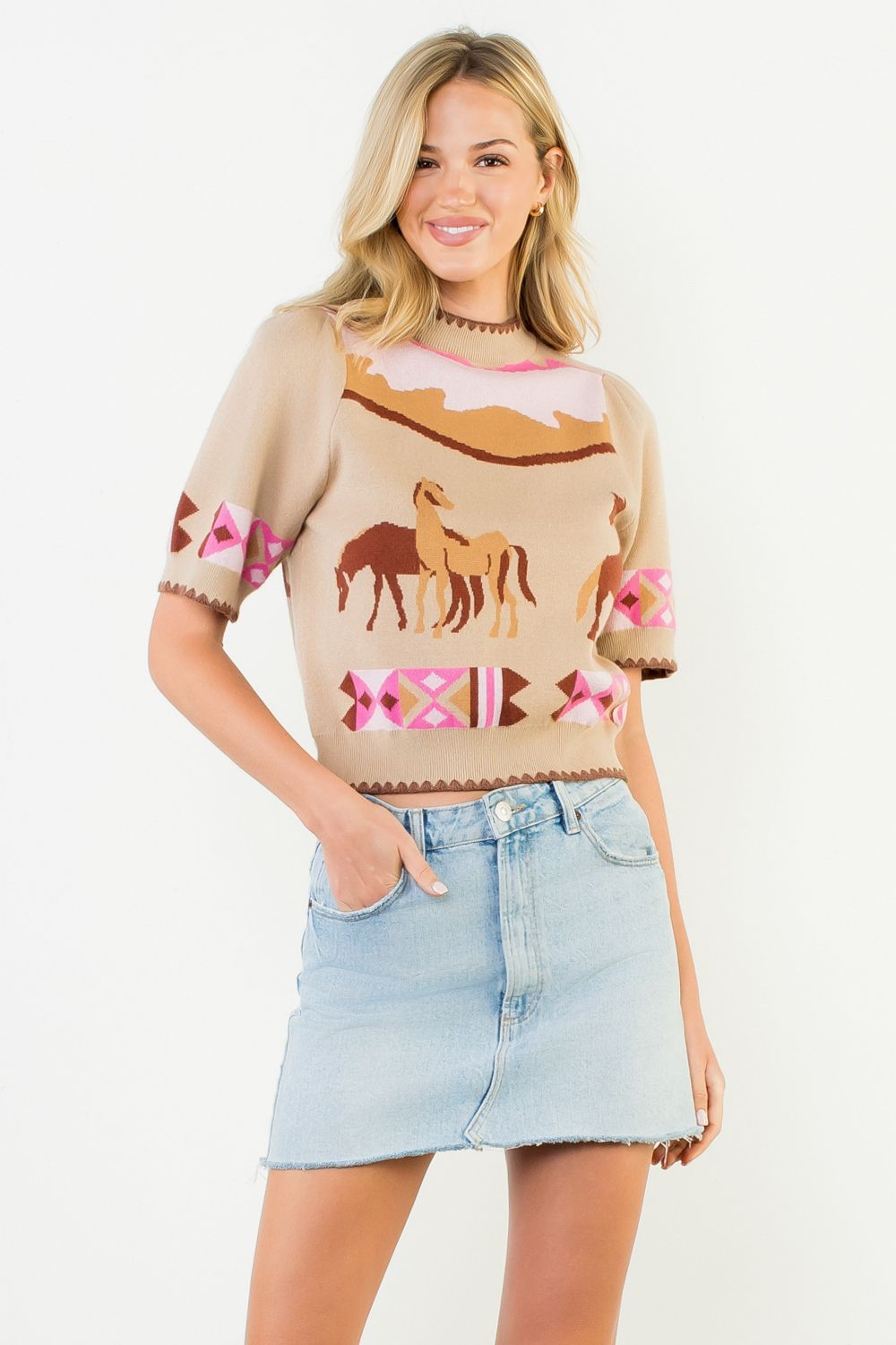 Desert Horizon Cropped Knit