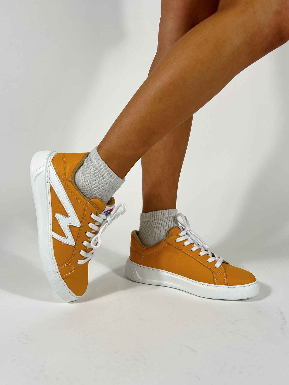 TN 3 Tone Leather Sneaker Orange White Orange