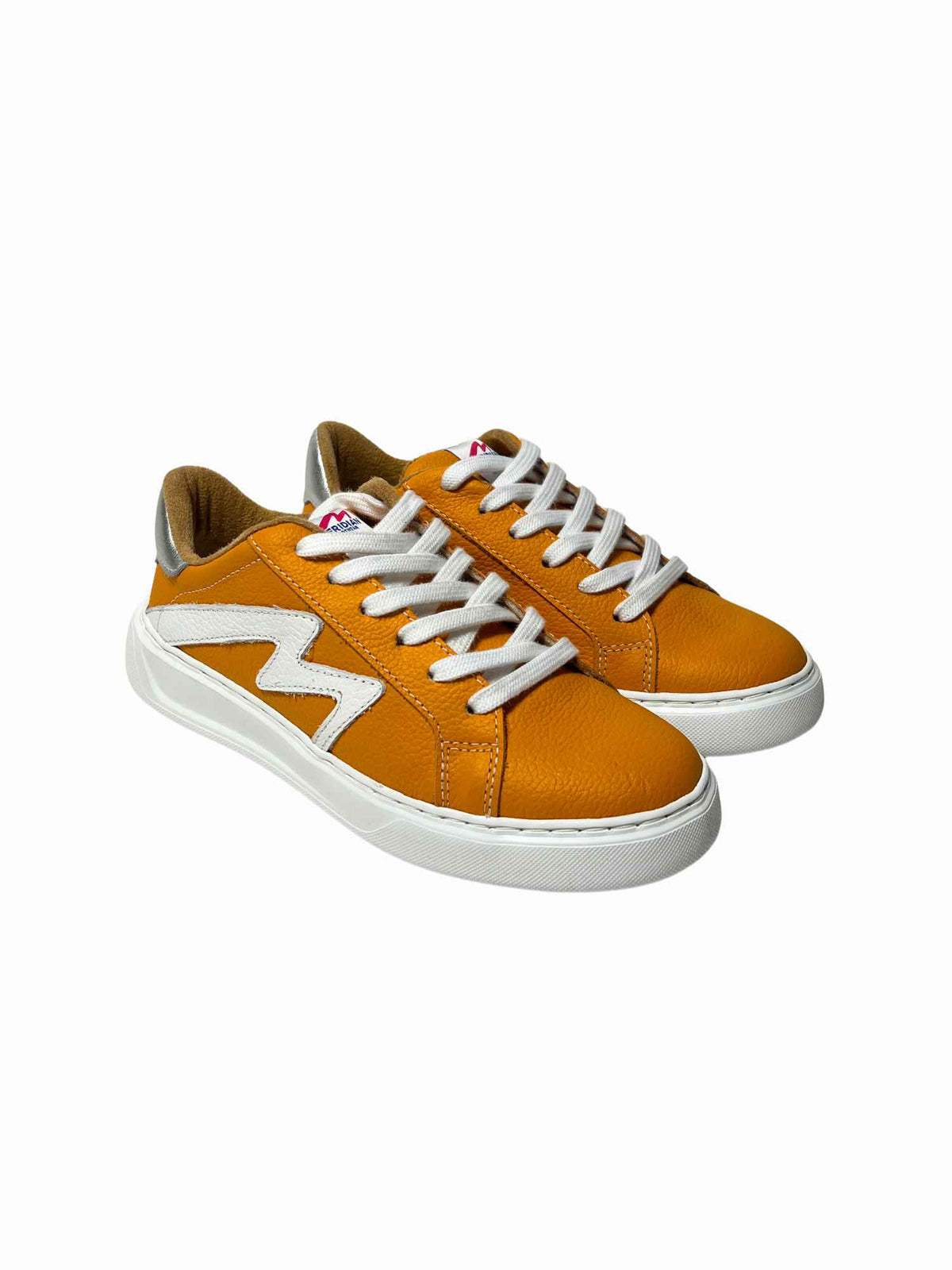TN 3 Tone Leather Sneaker Orange White Silver