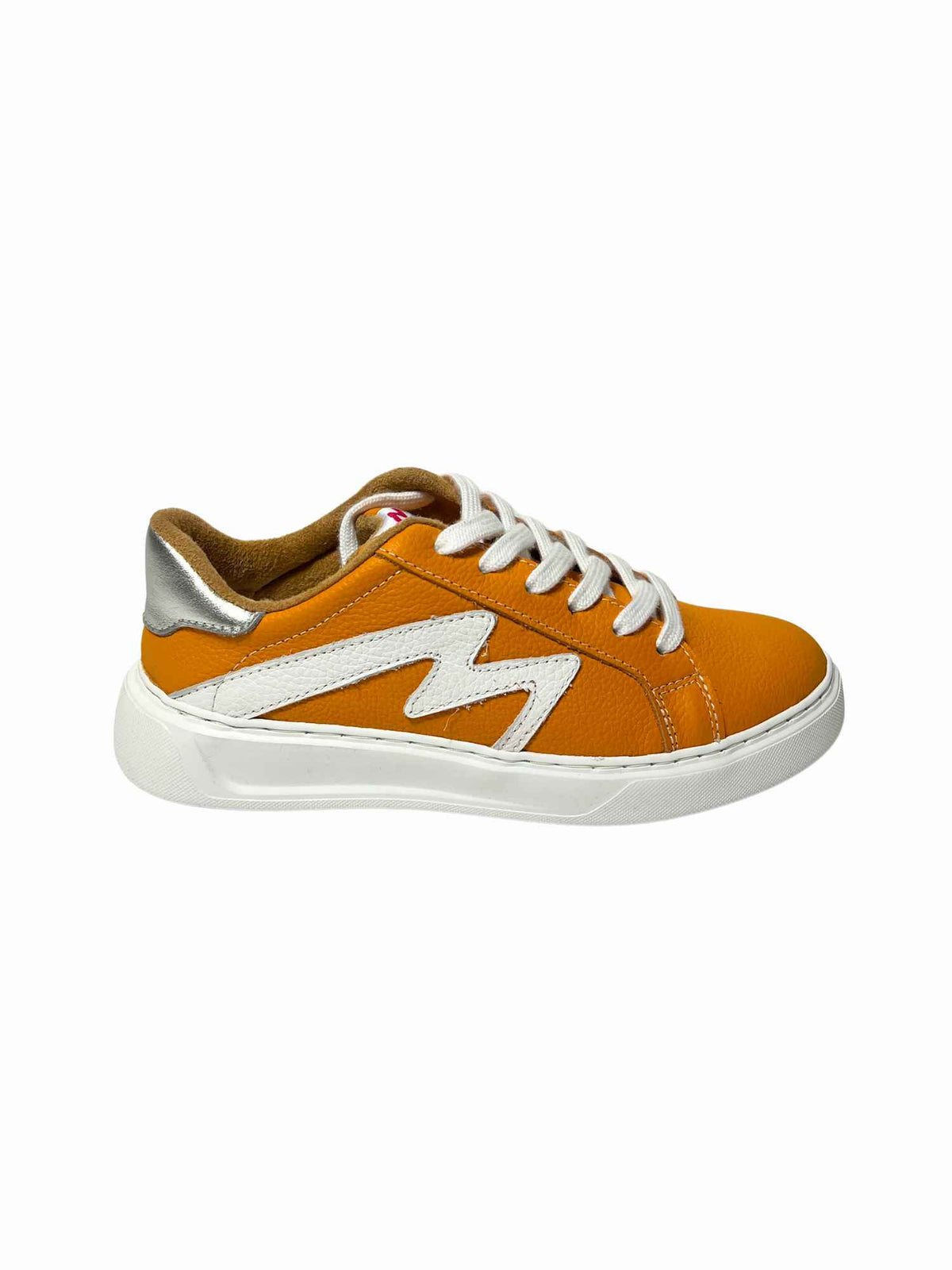 TN 3 Tone Leather Sneaker Orange White Silver