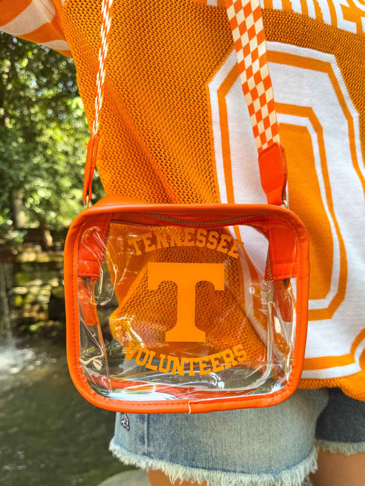 Tennessee Volunteers Orange Clear Crossbody Bag