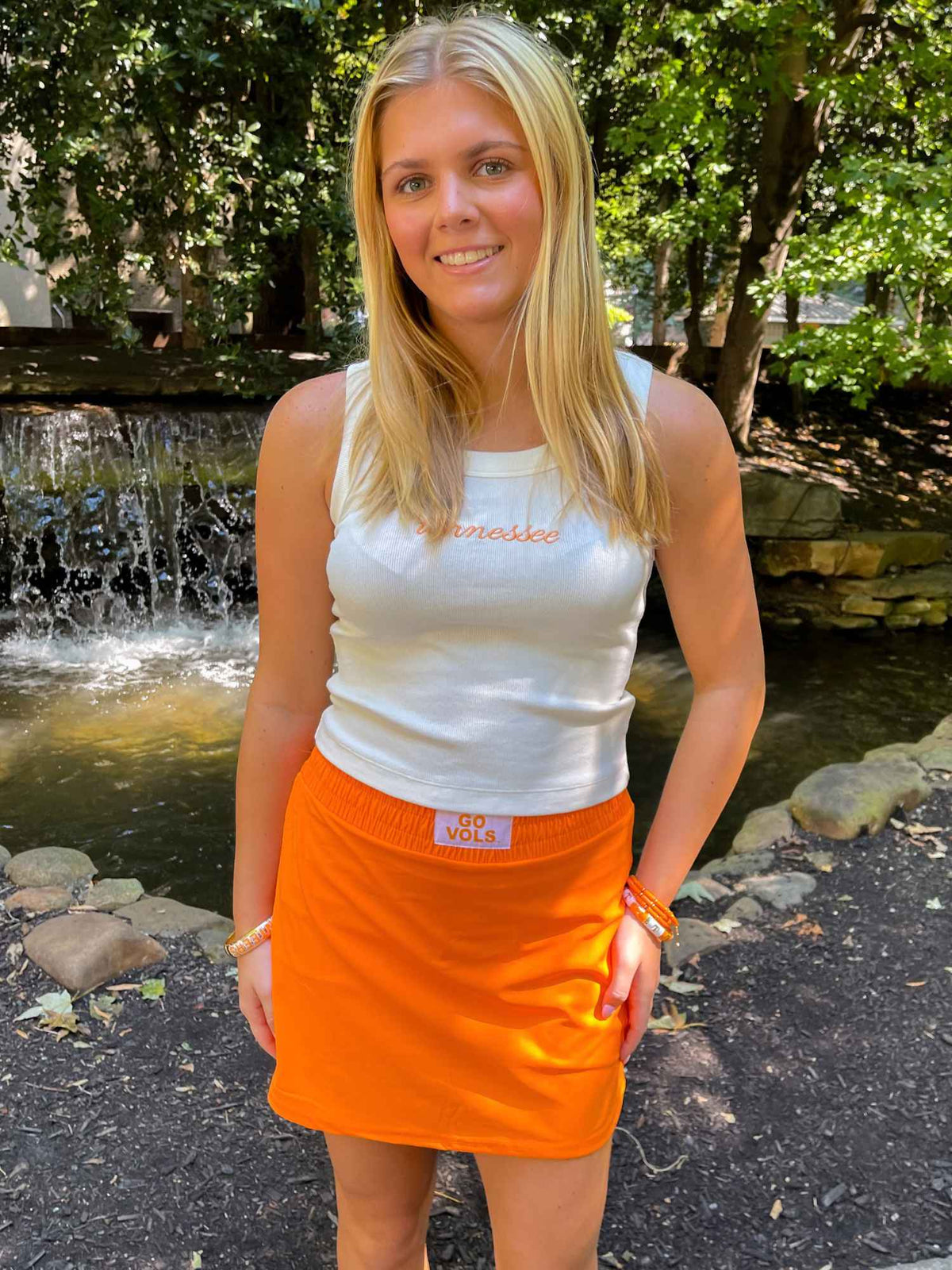 Tennessee Embroidered Ribbed Tank Top