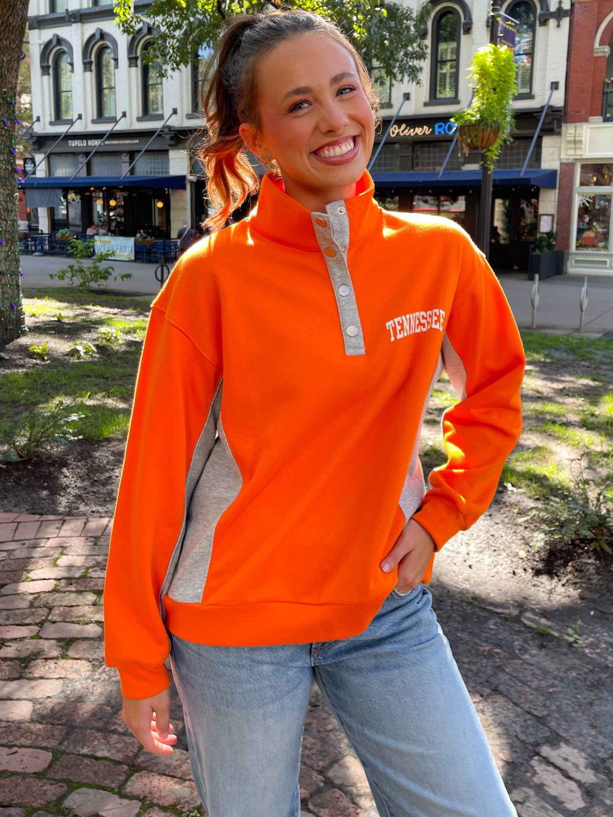 Tennessee Varsity Half-Snap Sweatshirt