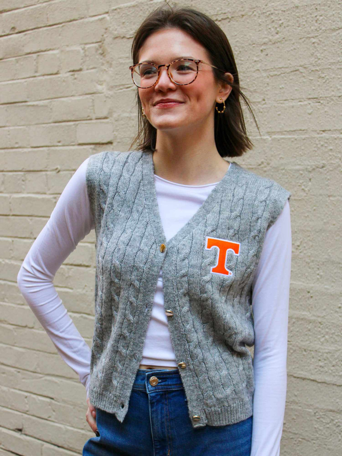 TN Logo Patch Sweater Vest