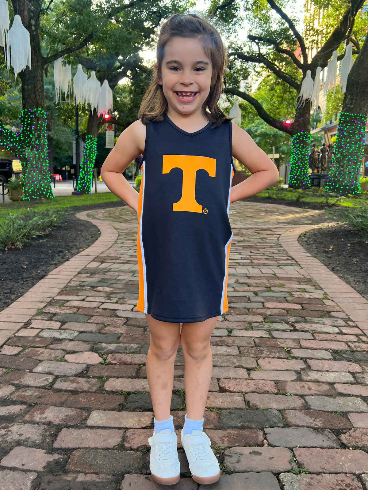 Kids: University of Tennessee Power Stripe V-Neck Cheer Dress