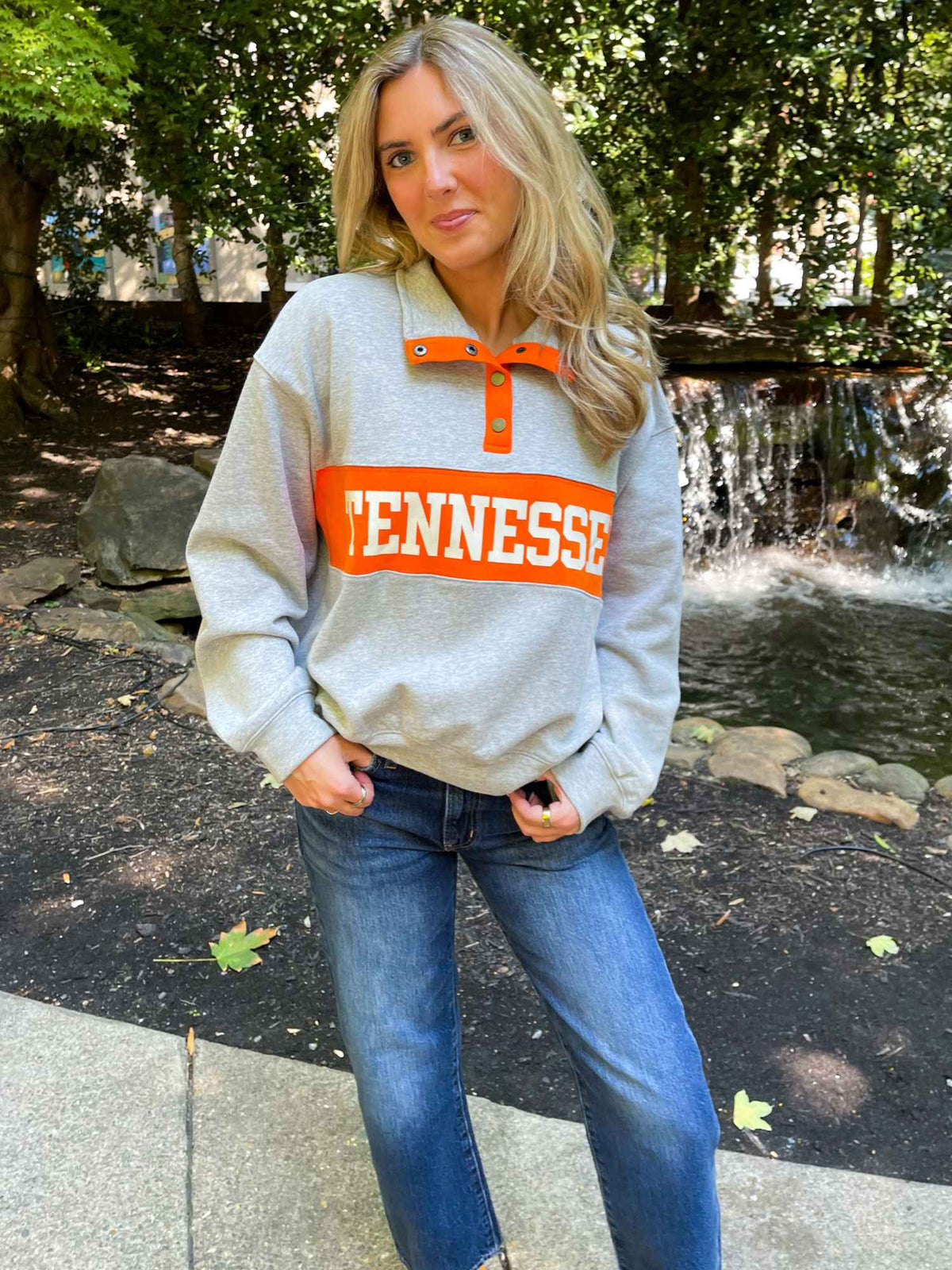 Tennessee Varsity Colorblock Snap Pullover