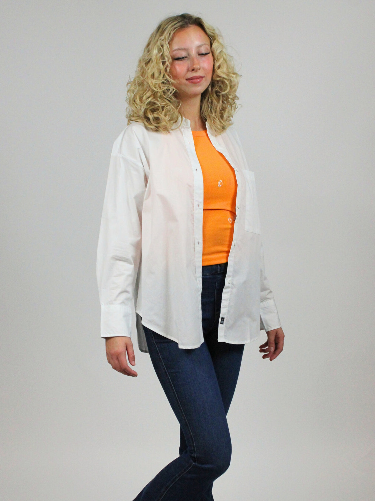  tn vols ripley rope lux button up top white orange side model view