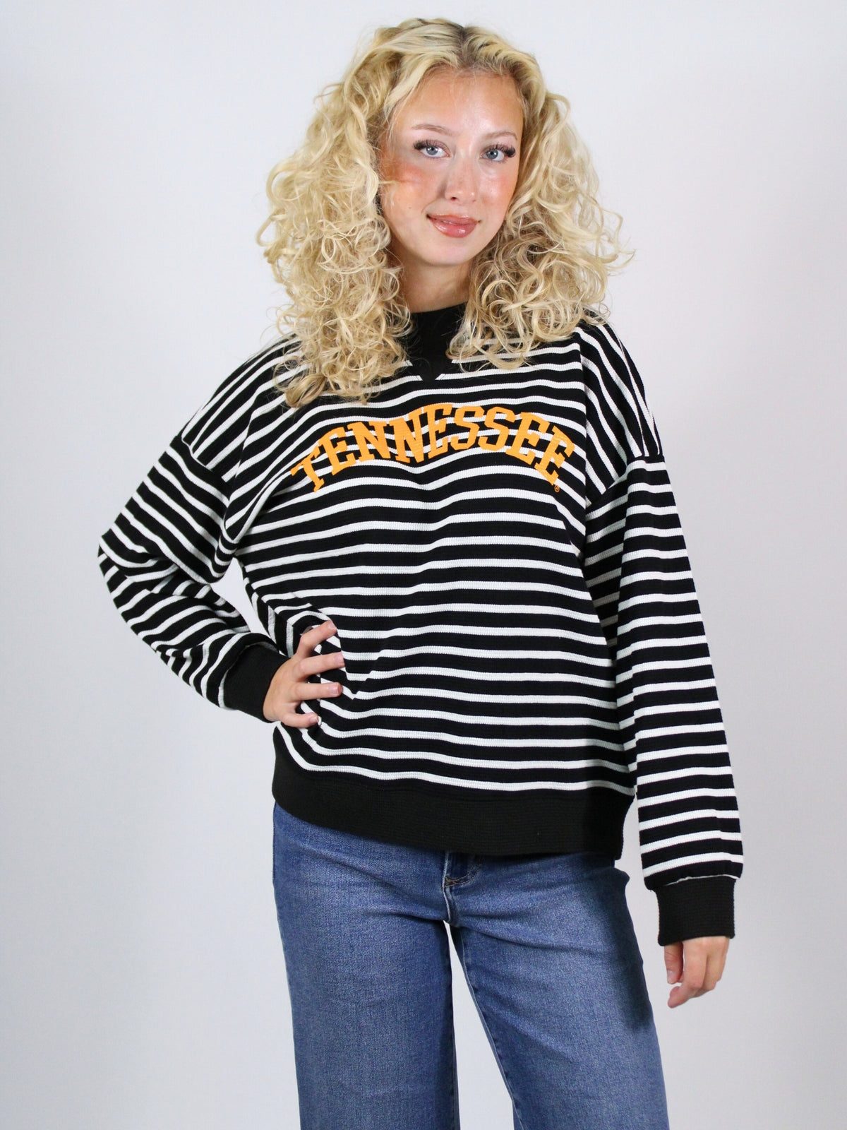 TN Yard Line Waffle Knit Crew