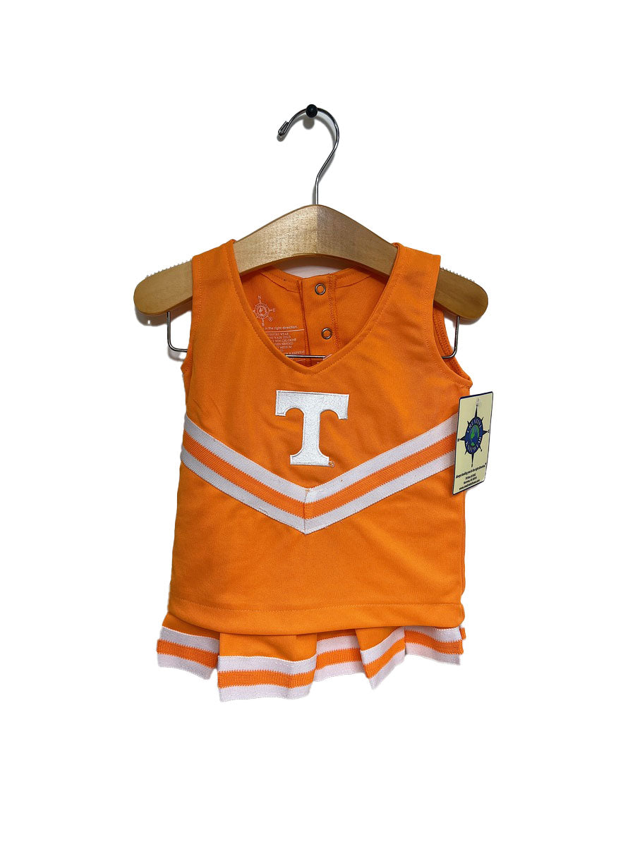 university of tennessee toddler cheerleader 3-piece set for vols game day