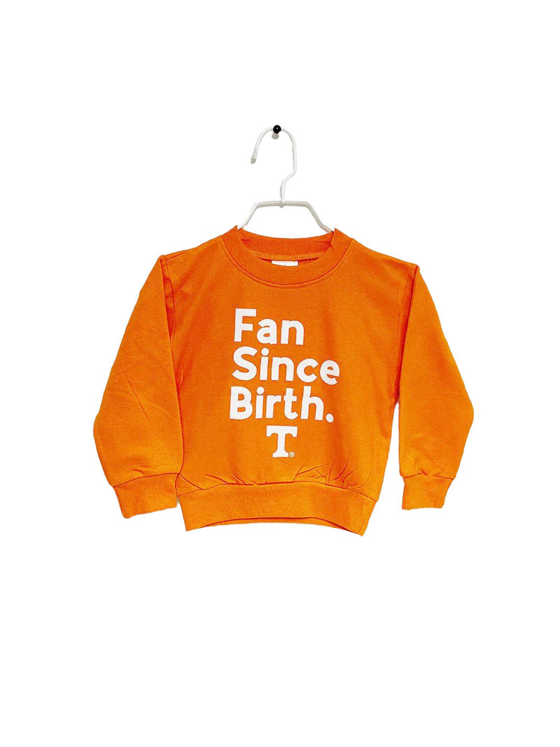 university of tennessee game day orange graphic sweatshirt kids toddler fan since birth