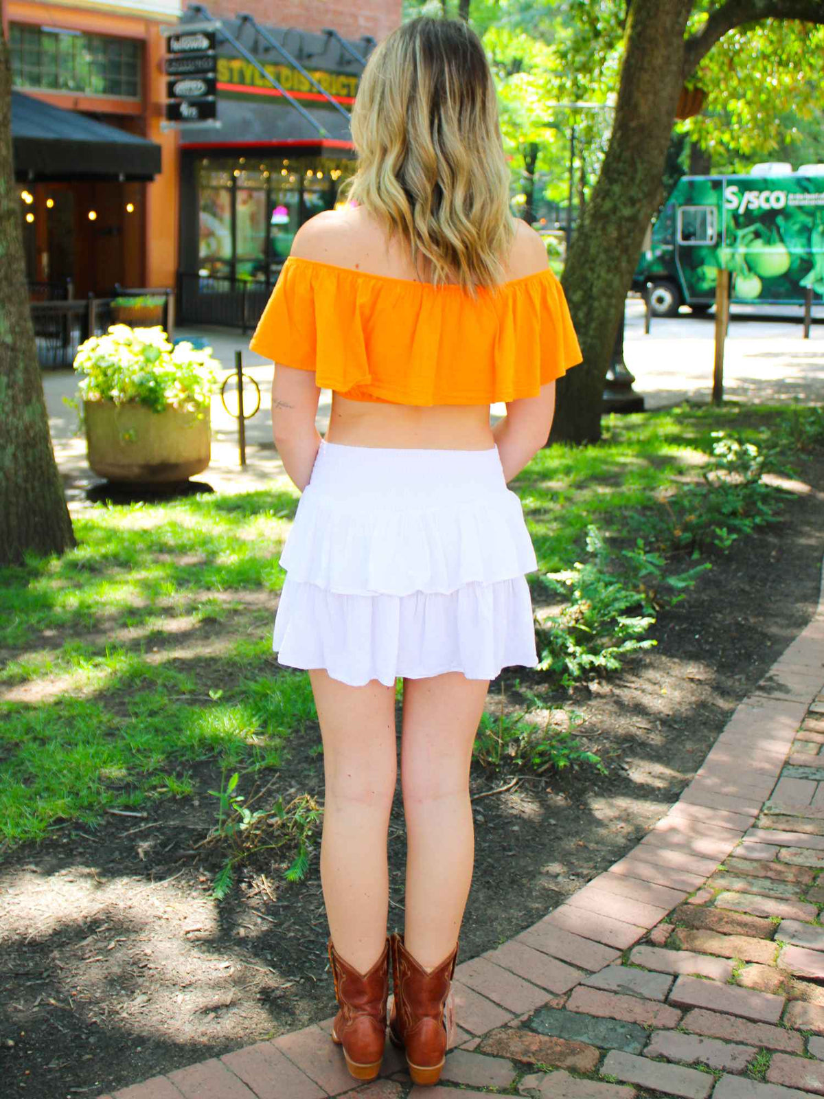 Touchdowns Tennessee Crop Top Orange