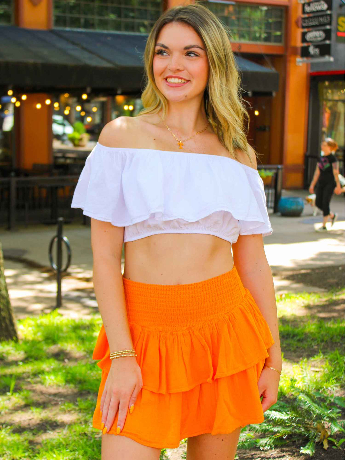 Touchdowns Tennessee Crop Top White