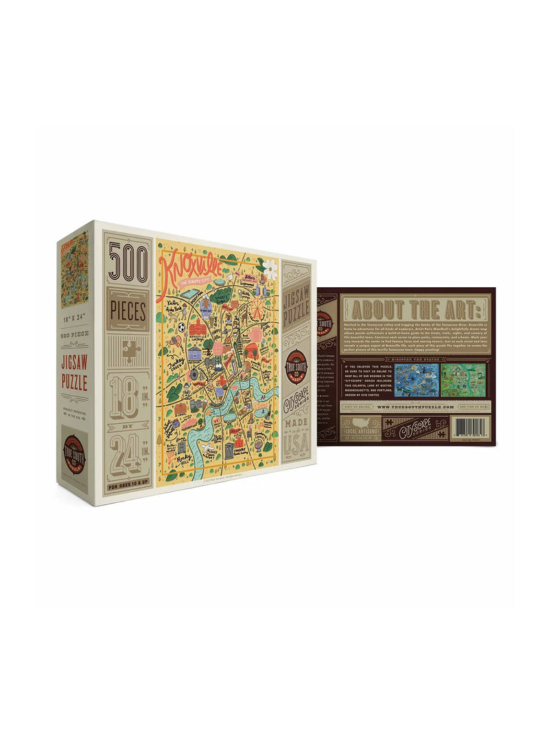 true south puzzle co. knoxville illustrated map jigsaw puzzle