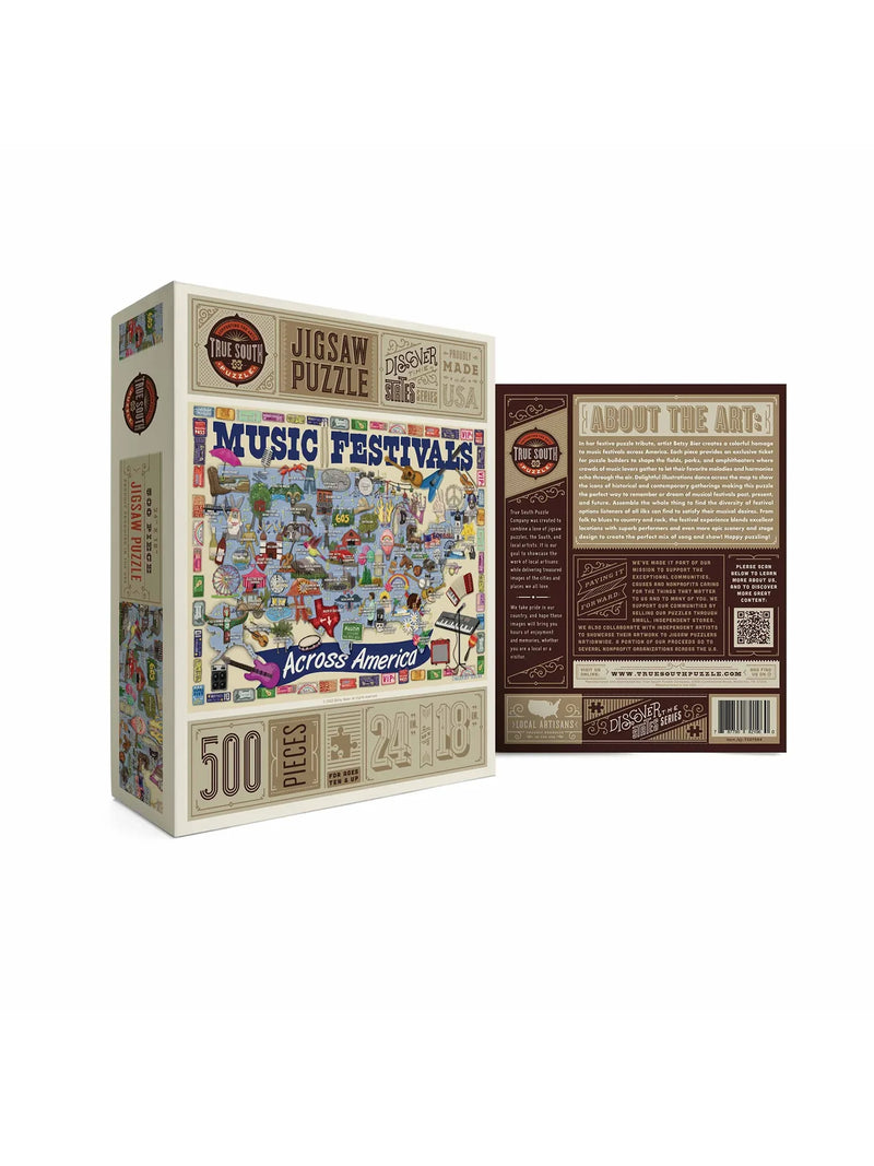 true south puzzle co. music festivals across america jigsaw puzzle