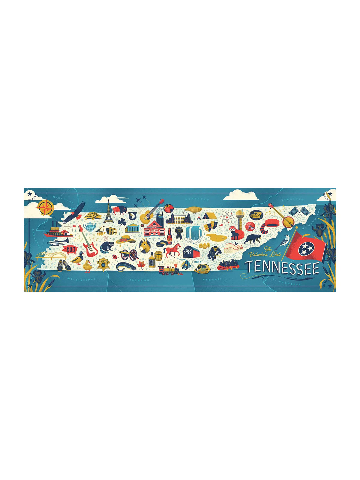 True South Puzzle Co. Tennessee State Map Puzzle