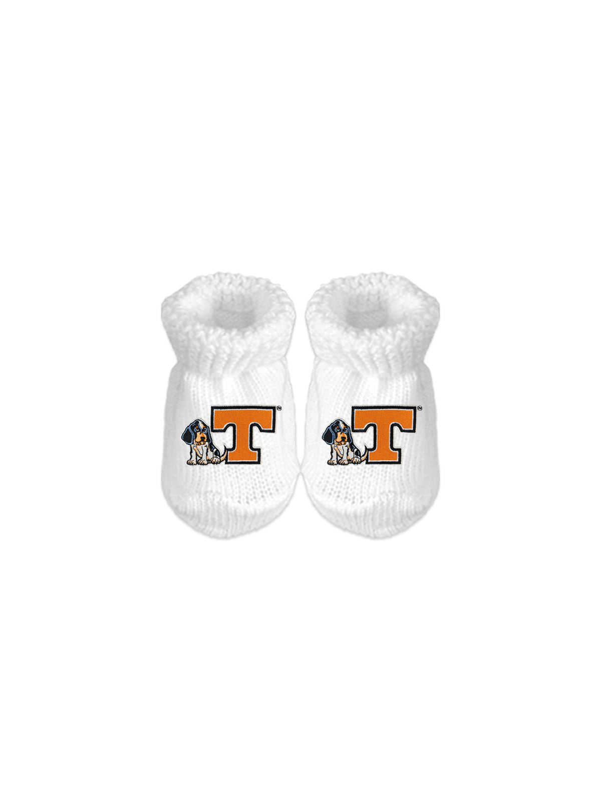 Tennessee Smokey Baby Booties White