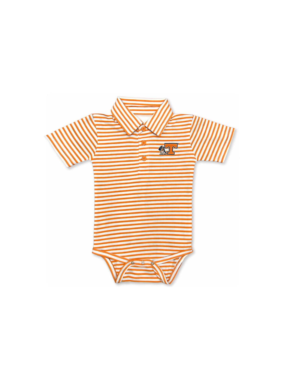 Tennessee Smokey Orange & White Stripe Polo Creeper