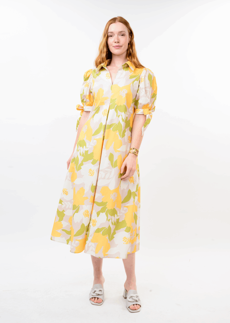 Uncle Frank Big Bloom Dress butter