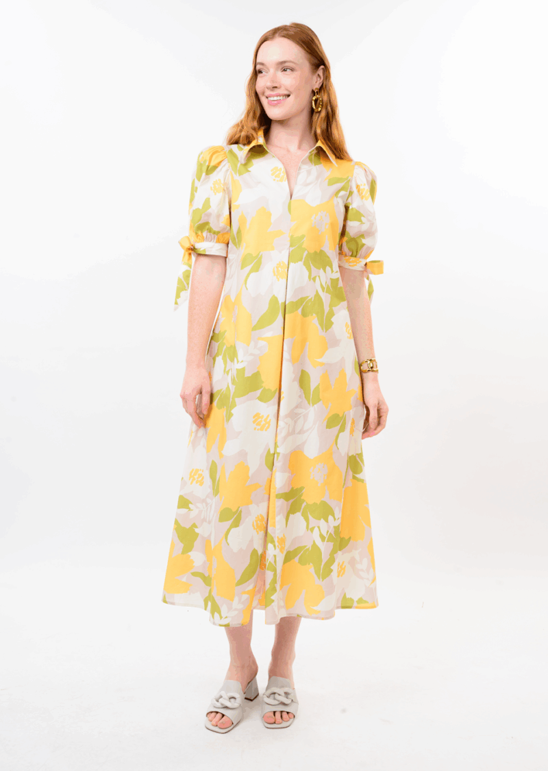 Uncle Frank Big Bloom Dress butter
