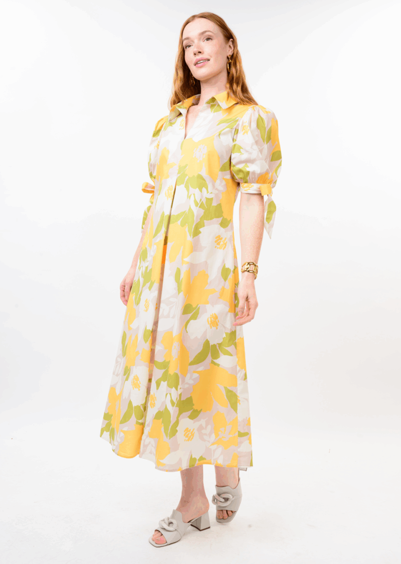 Uncle Frank Big Bloom Dress butter